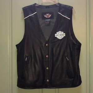 Genuine Harley Davidson leather riding vest